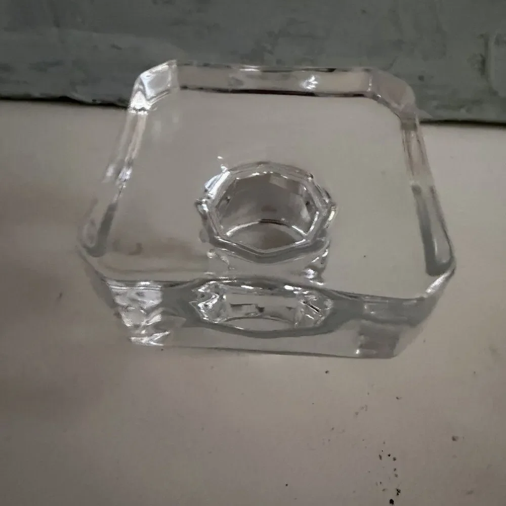 Maketh The Man Art Deco Whiskey Decanter Glass Barware Lead Free Crystal Plaid